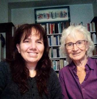 Adriana Valobra and Andrée Lévesque
during one of their meetings in Montreal